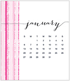 Painted Stripes 2019 CD Desk Calendar