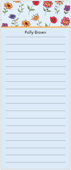 Garden Flowers List Memo Pads